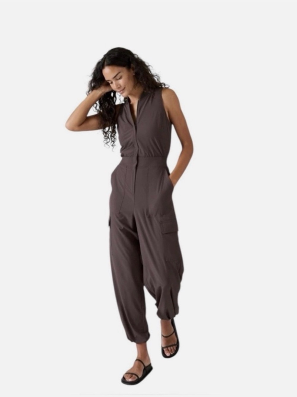 Athleta Sleeveless Utility Jumpsuit Size 14